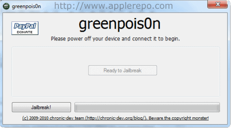 Step by Step Guide in Jailbreaking iPhone 3GS and iPhone 4 Using Greenpois0n start jailbreak Step by Step Guide in Jailbreaking iPhone 3GS and iPhone 4 Using Greenpois0n