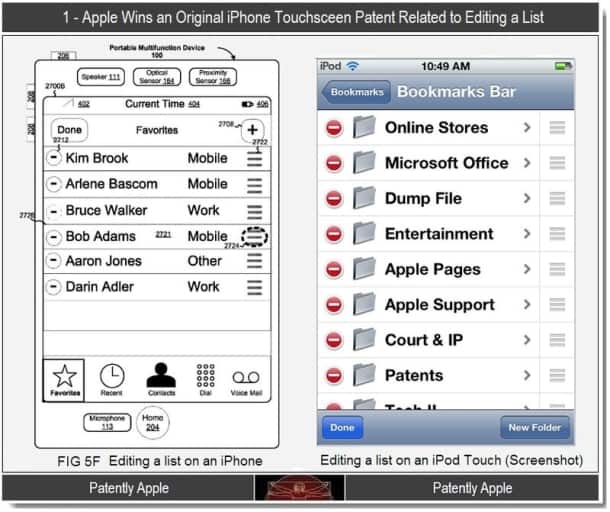 Apple Officially Receives Patent for List Editing System