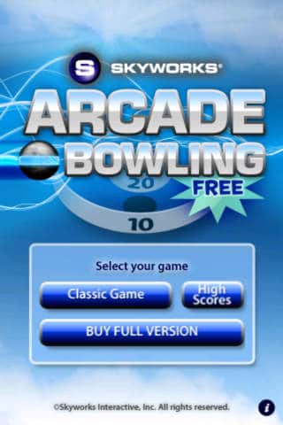 Arcade Bowling Lite iphone app