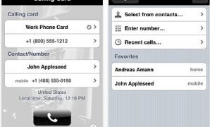 Calling Card iPhone app