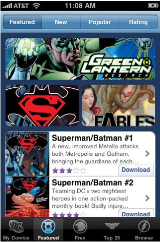 DC Comics iPad App