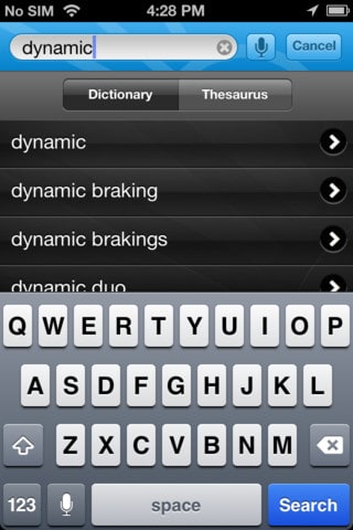 Dictionary and Thesaurus application Dictionary and Thesaurus application
