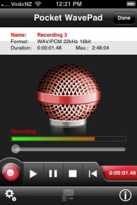 Pocket WavePad App for iPhone