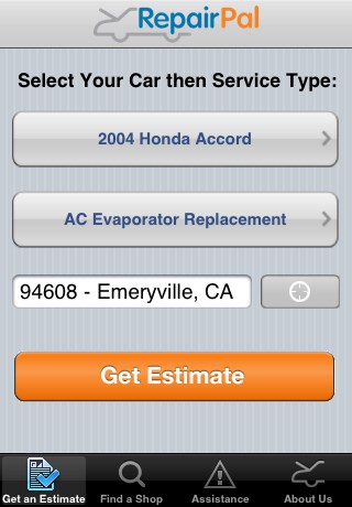 must have iphone car apps - RepairPal estimate form app