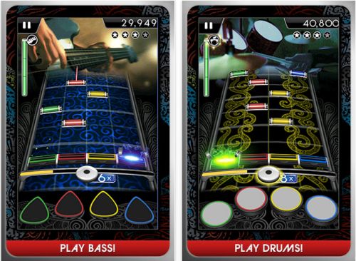 Rock band iphone game