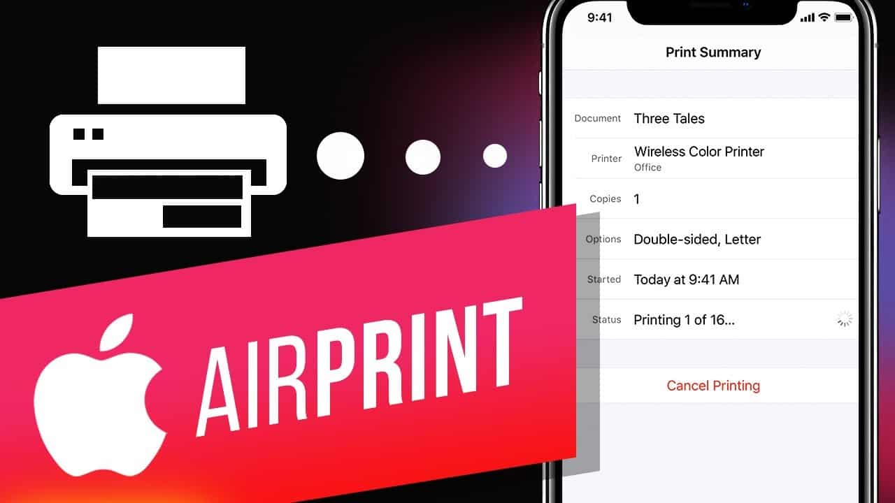 Setting Up Airprint on iphone