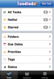 Toodledo - best productivity apps for ipad