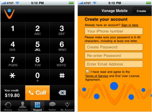 Vonage Mobile iPhone App