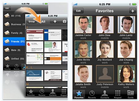 WorldCard Contacts iphone app