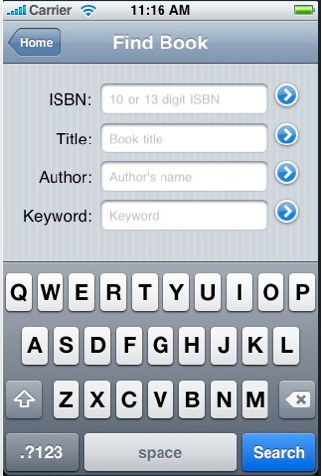 book search iphone