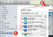 sync apps in itunes