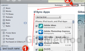 sync apps in itunes