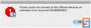 How to Fix iPhone Error 0xE8000065