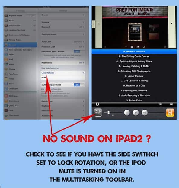 fix ipad sound problem