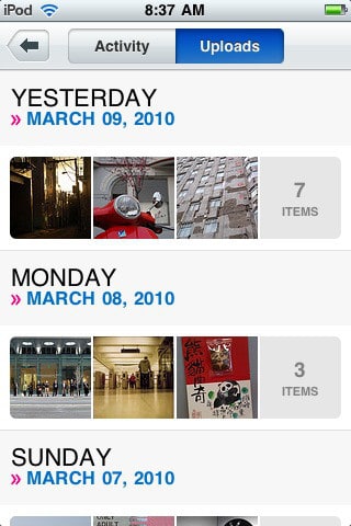 Flickr App Update for the Apple iPhone