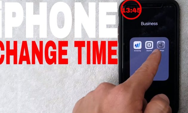 how to change time on iphone
