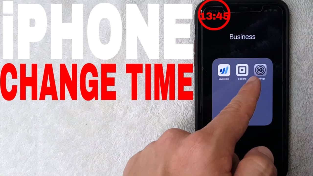 how to change time on iphone