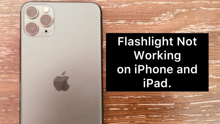 Fix Flashlight on iPhone Not Working