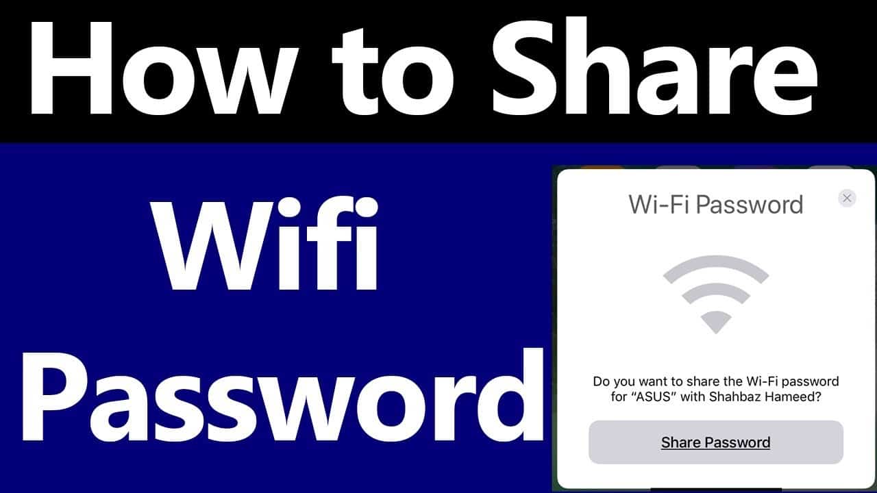 how to share wifi password on iphone