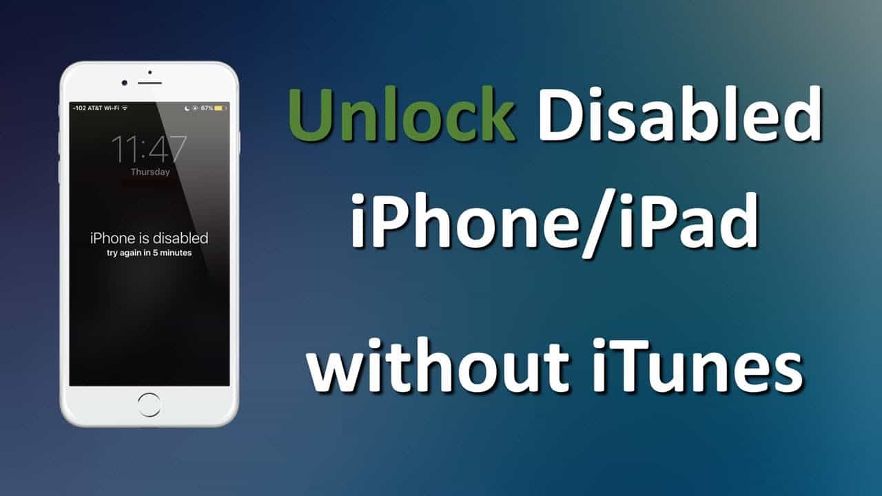 how to unlock disabled ipad without itunes