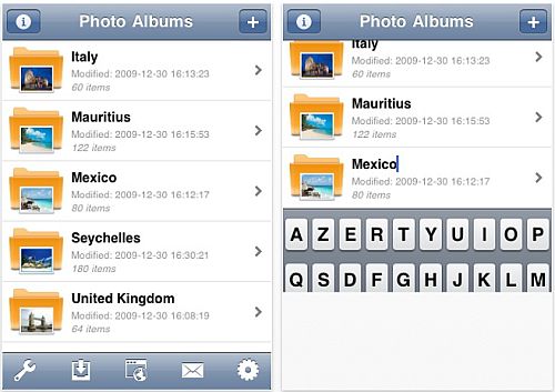 iPod Touch photo album app