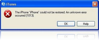 Fixing the iPhone Error 1013 in Itunes