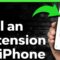 how to dial an extension on iphone