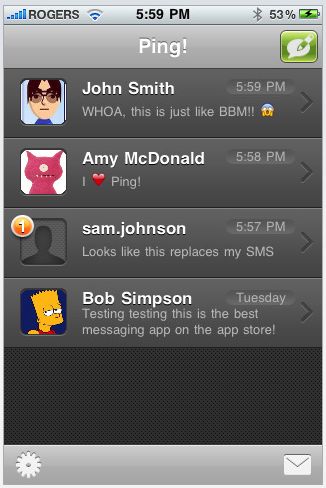 iphone ping iphone ping