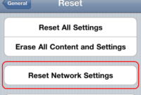 ipod touch reset network button