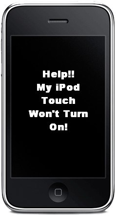 my ipod touch wont turn on