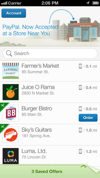 paypal iphone app