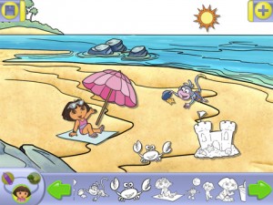 best preschooler ipad apps dora the explorer coloring adventure