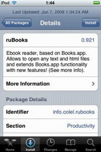 rubooks cydia app for jailbroken ipo touch