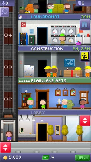 Tiny Tower App for iPhone, Ipad and iPod Touch