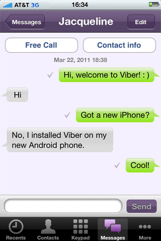 viber voip iphone app