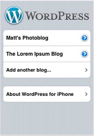 wordpress iphone app